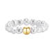 Wholesale Two Tone Imitation Pearl Beaded Ring