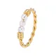 Wholesale Stainless Steel Imitation Pearl Twist Ring