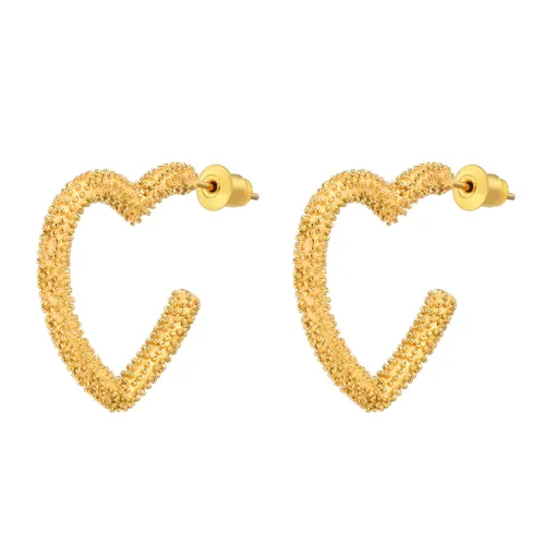 Wholesale Stainless Steel Heart Shaped Earrings
