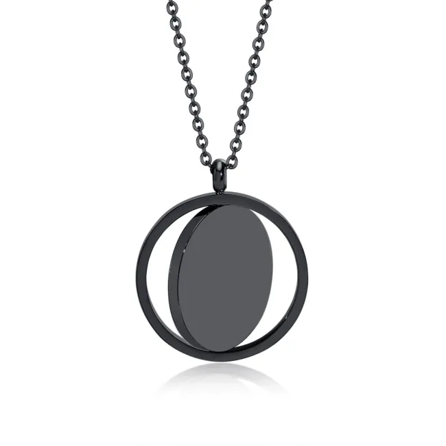 Wholesale Stainless Steel Engravable Spinner Necklace