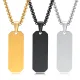 Wholesale Stainless Steel Engravable Vertical Bar Pendant