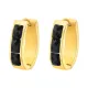 Wholesale Stainless Steel Black CZ Huggie Earring