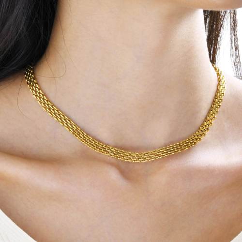 Wholesale Stainless Steel Women Mesh Necklace