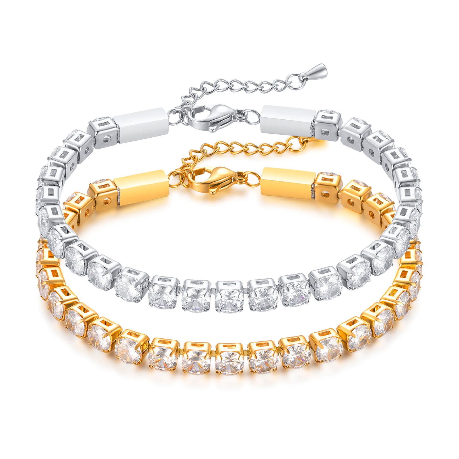 Wholesale Stainless Steel Sparkling Tennis Bracelet丨JC Love Jewelry