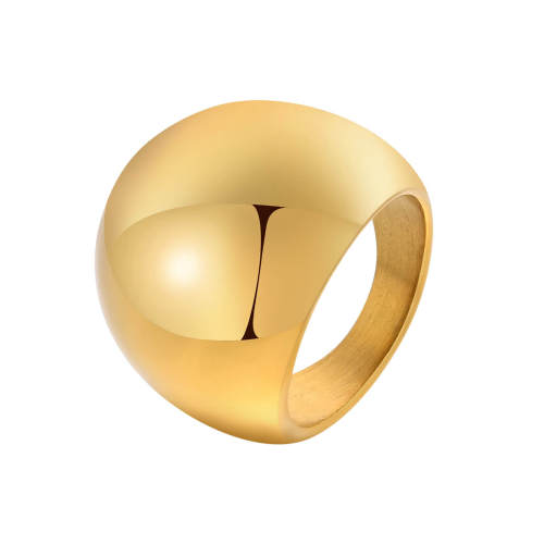 Wholesale Stainless Steel Gold Dome Ring