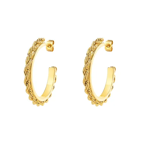 Wholesale Stainless Steel New Style Twisted Earrings