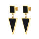 Wholesale Stainless Steel Square Link Triangle Dangle Earrings