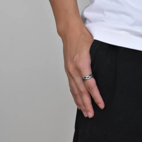 Wholesale Stainless Steel Braided Band Ring