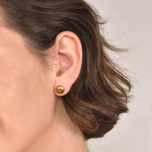 Wholesale Stainless Steel Round Arched Stud Earrings