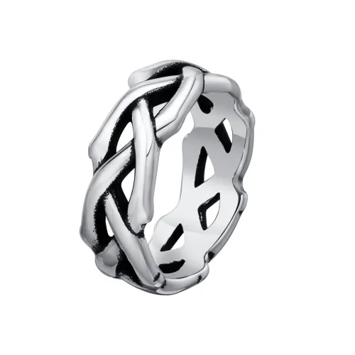 Wholesale Stainless Steel Braided Band Ring