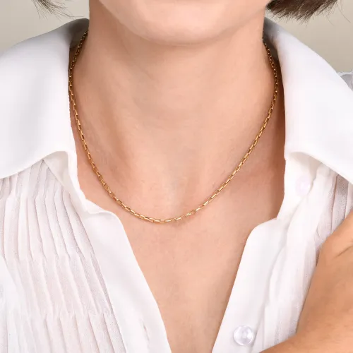 Wholesale Stainless Steel Women Box Chain Necklace