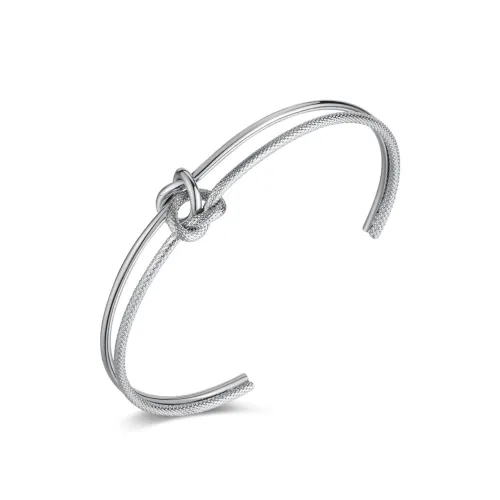 Wholesale Stainless Steel Double Knot Open Bangle