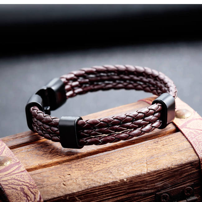 Wholesale Multi-Layer Braided Leather Bracelet