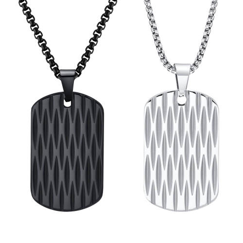 Wholesale Stainless Steel Textured Dog tag Pendant
