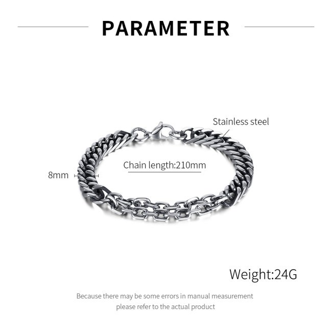 Wholesale Stainless Steel Unique Patchwork Bracelet