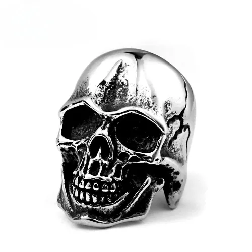 Wholesale Stainless Steel Realistic Skull Ring