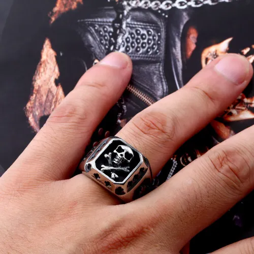 Wholesale Stainless Steel Skull Signet Ring