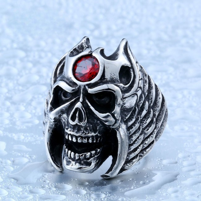 Wholesale Stainless Steel CZ Biker Ring for Sale