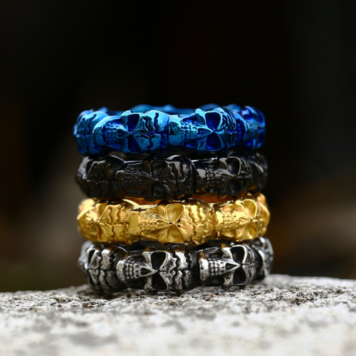 Wholesale Stainless Steel Skull Link Ring