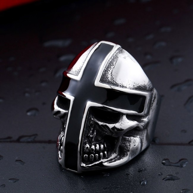 Wholesale Stainless Steel Knights Templars Skull Ring
