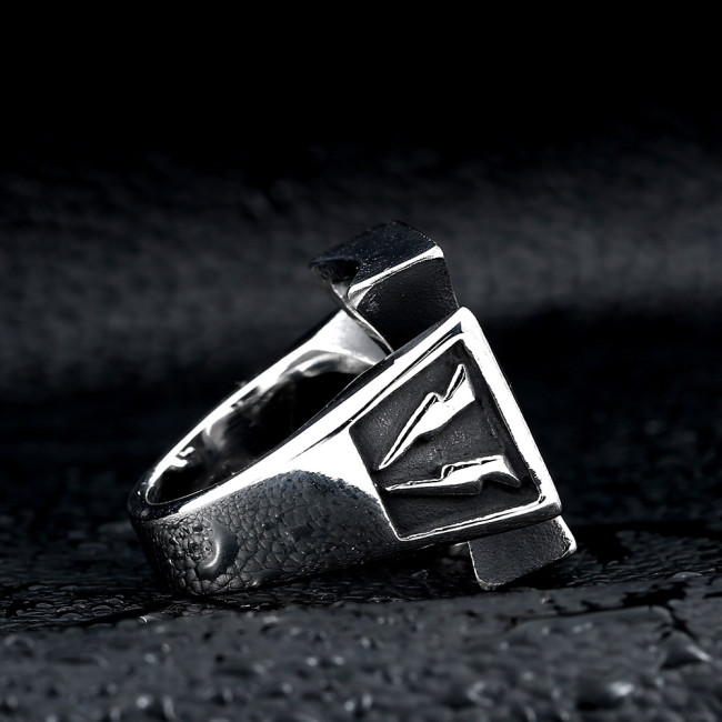Wholesale Stainless Steel Mens Iron Cross Ring