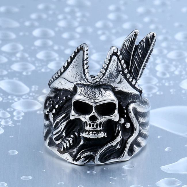 Wholesale Stainless Steel Ring with Skull