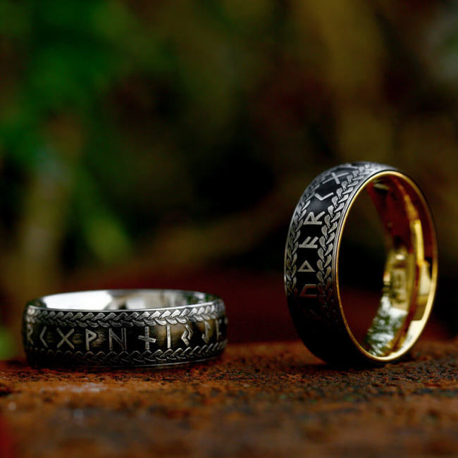 Wholesale Stainless Steel Odin Rune Viking Ring