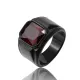 Wholesale Stainless Steel Black Stone Ring