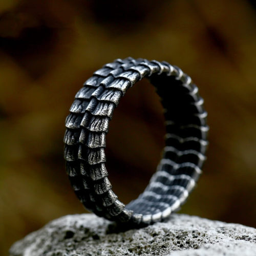 Wholesale Stainless Steel Vintage Dragon Scale Ring