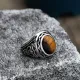 Wholesale Stainless Steel Mens Tiger's Eye Stone Rings