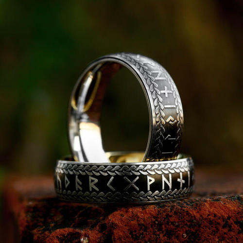 Wholesale Stainless Steel Odin Rune Viking Ring