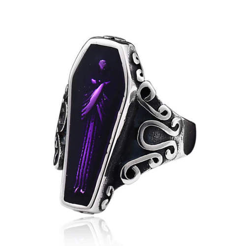 Wholesale Stainless Steel Vampire Coffin Ring