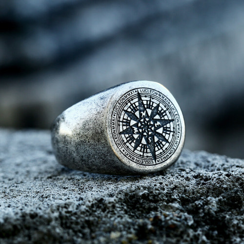 Wholesale Stainless Steel Compass Ring