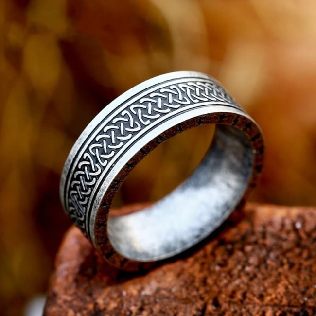 Wholesale Stainless Steel Men's Celtic Knot Ring