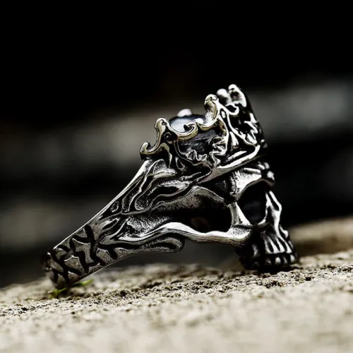 Wholesale Stainless Steel Skull Crown Ring
