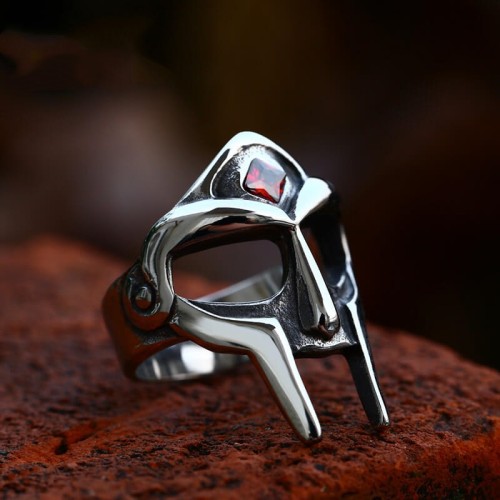 Wholesale Stainless Steel Mask with Gemstone Ring