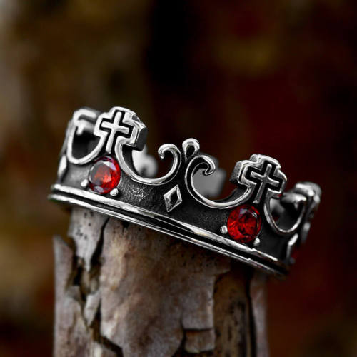 Wholesale Stainless Steel Crown Cross Ring