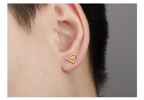 Wholesale Stainless Steel Triangle Design Stud Earrings