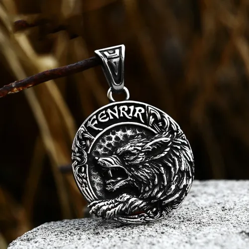 Wholesale Stainless Steel Wolf Head Pendant