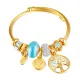 Wholesale Stainless Steel Tree of Life Charm Bangle