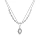 Wholesale Stainless Steel Necklace with Cat's Eye Stone