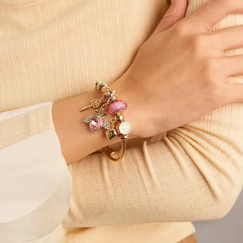 Wholesale Stainless Steel Bangle with Love Key