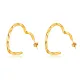 Wholesale Stainless Steel Heart Stud Earrings