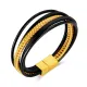 Wholesale Stainless Steel Chain and Leather Bracelet