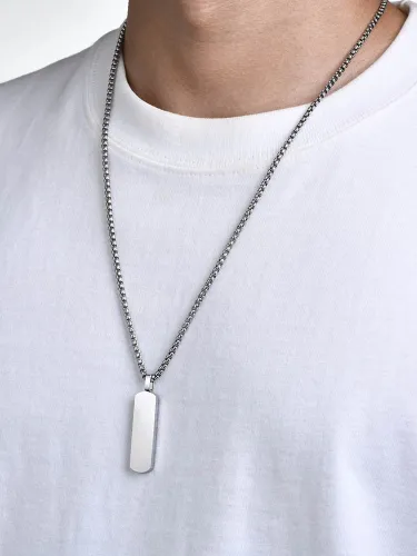 Wholesale Stainless Steel Engravable Rectangular Bar Pendant