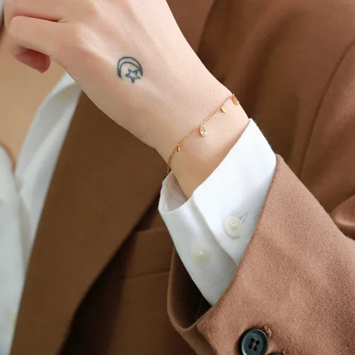 Wholesale Stainless Steel Women Water Drop Charm Bracelet
