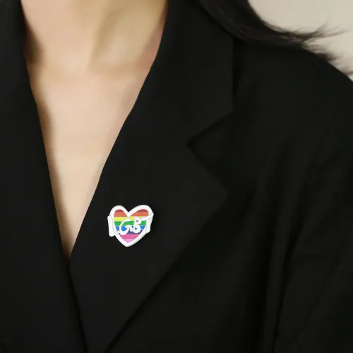 Wholesale Stainless Steel Rainbow Brooch