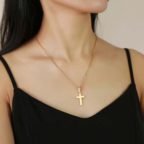 Wholesale Stainless Steel Classic Simple Cross Pendant