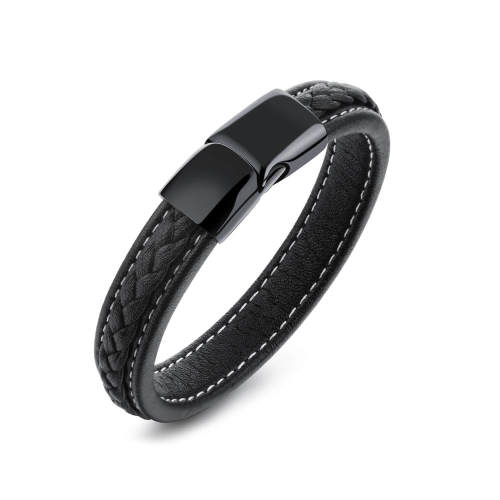 Wholesale Black Leather Bracelet