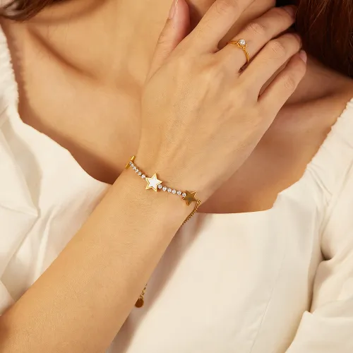 Wholesale Stainless Steel Star Tennis Bracelet